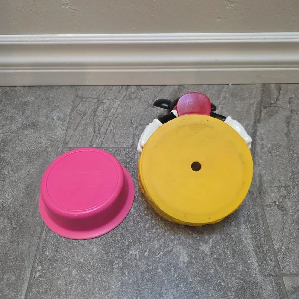 Vintage Applause Disney Minnie Mouse Cat/Dog Water Or Food Bowl & Bowl Holder